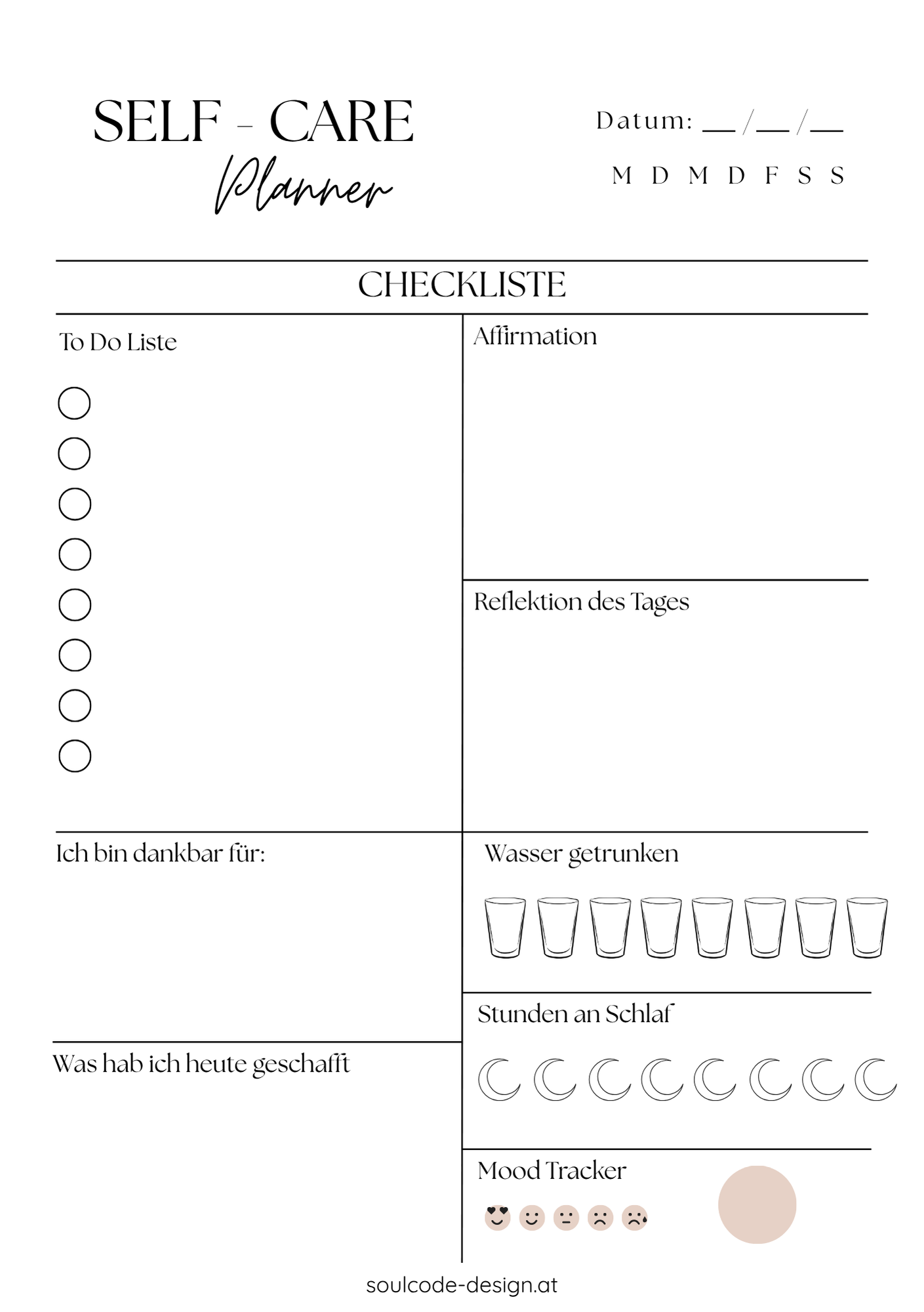 Self Care Planer Datei